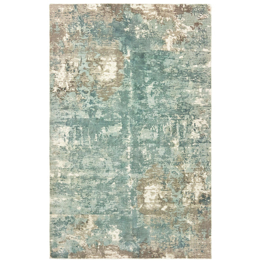 Formations Blue Grey Modern & Contemporary Abstract Indoor Rug