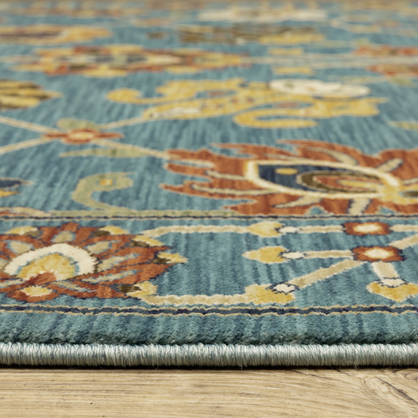 Francesca Blue Multi-colored Traditional Oriental Indoor Rug