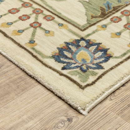 Francesca Ivory Multi-colored Traditional Oriental Indoor Rug