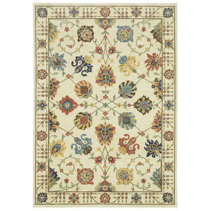 Francesca Ivory Multi-colored Traditional Oriental Indoor Rug