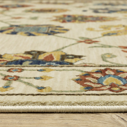 Francesca Ivory Multi-colored Traditional Oriental Indoor Rug