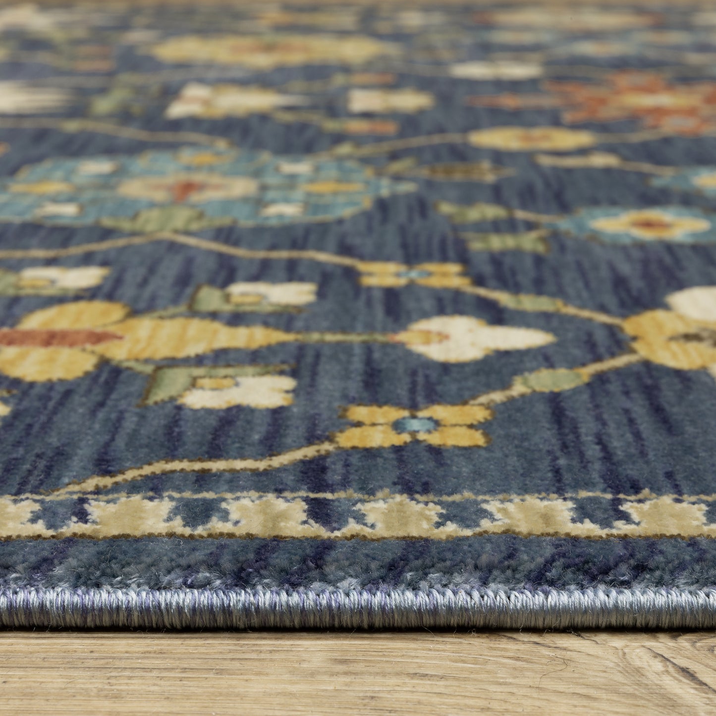 Francesca Blue Multi-colored Traditional Oriental Indoor Rug