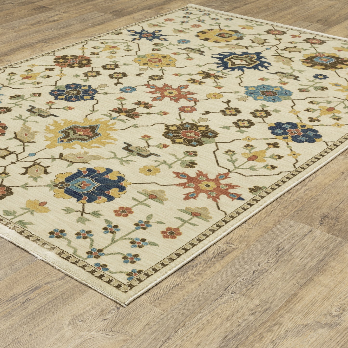 Francesca Ivory Multi-colored Traditional Oriental Indoor Rug