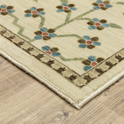 Francesca Ivory Multi-colored Traditional Oriental Indoor Rug