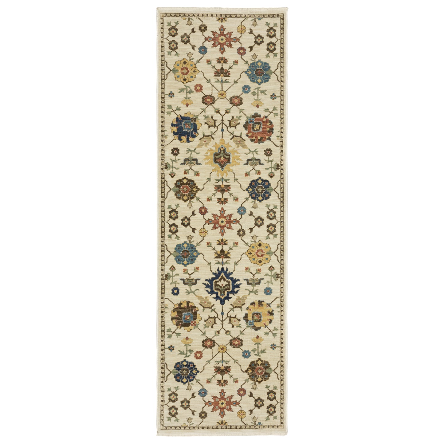 Francesca Ivory Multi-colored Traditional Oriental Indoor Rug