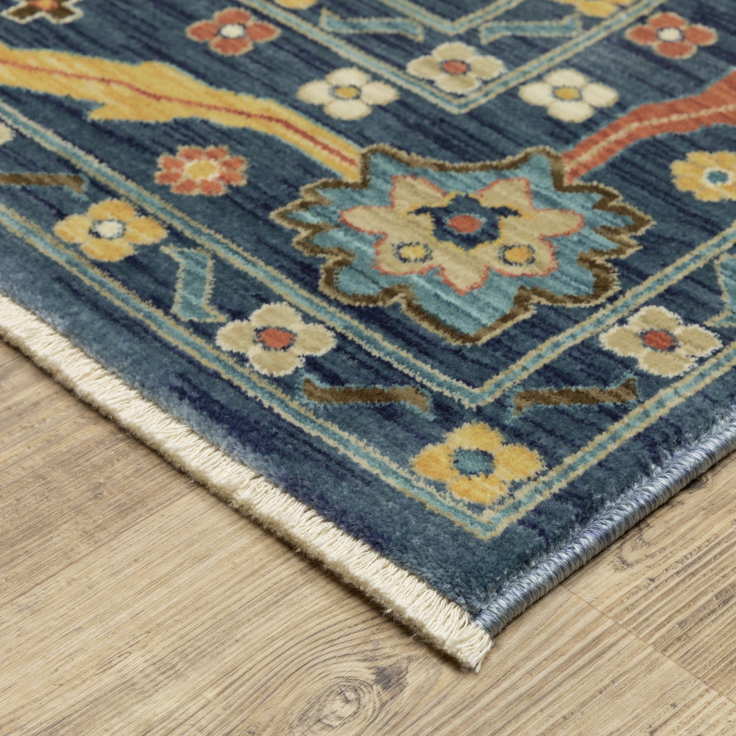 Francesca Blue Multi-colored Traditional Oriental Indoor Rug