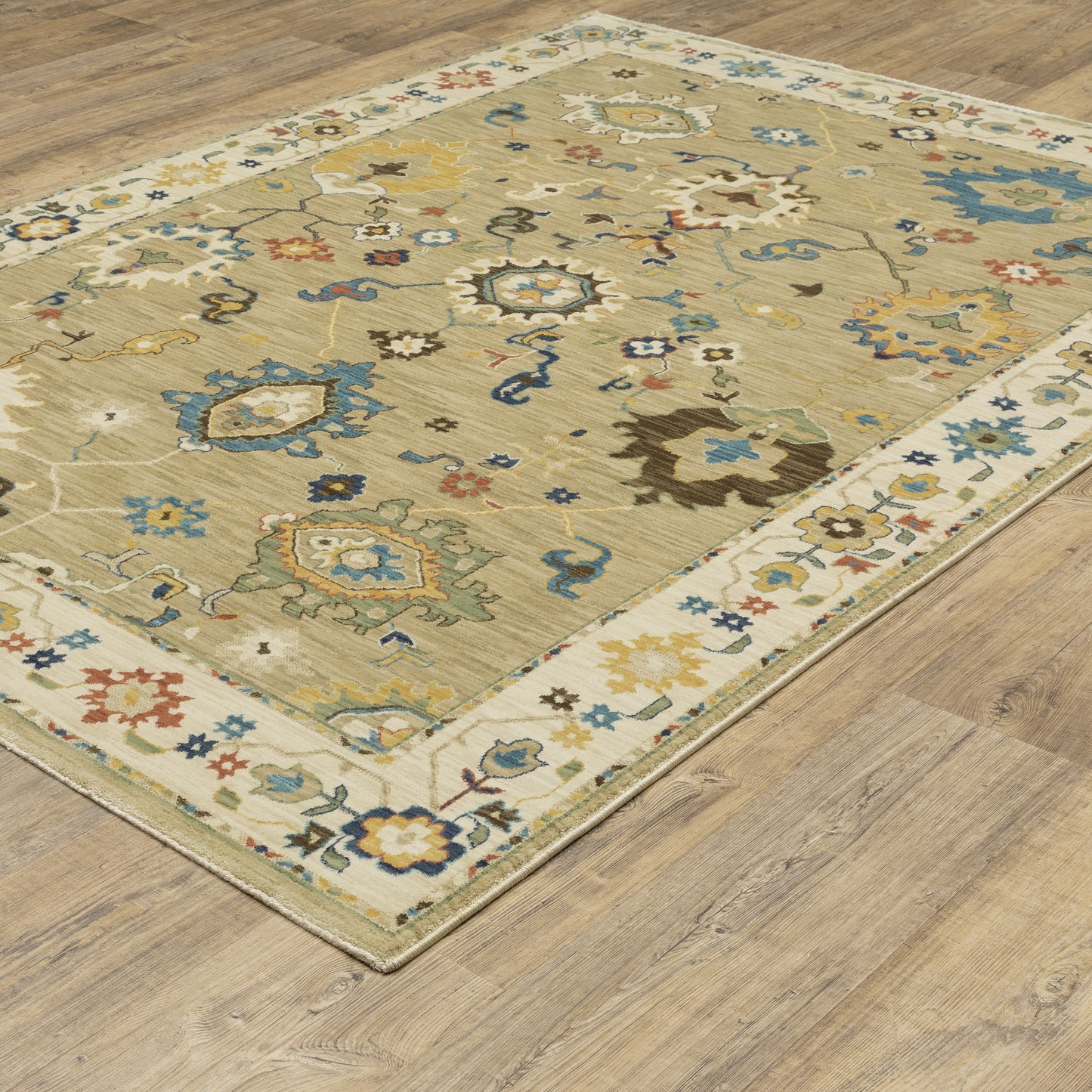 Francesca Beige Multi-colored Traditional Oriental Indoor Rug