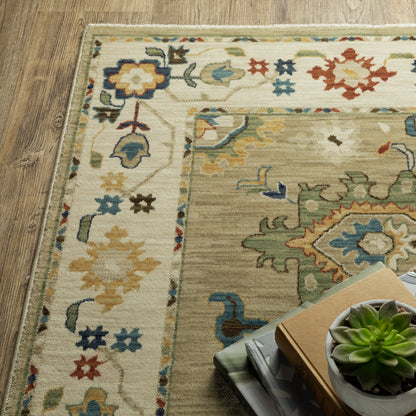 Francesca Beige Multi-colored Traditional Oriental Indoor Rug