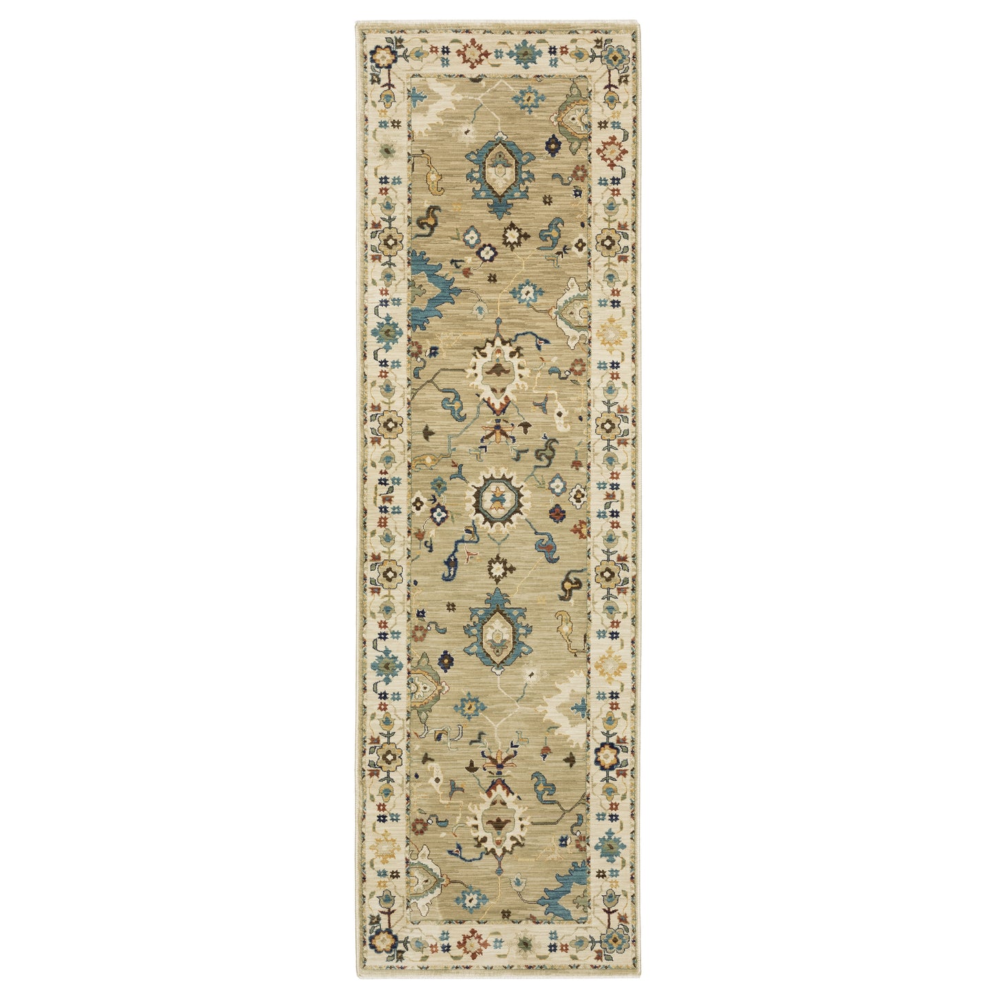 Francesca Beige Multi-colored Traditional Oriental Indoor Rug