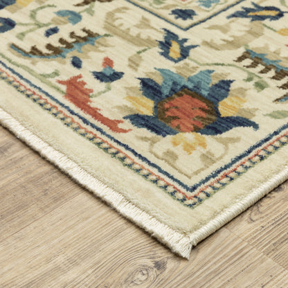 Francesca Ivory Multi-colored Traditional Oriental Indoor Rug