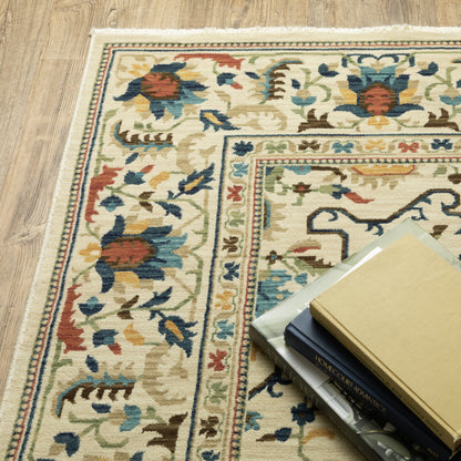 Francesca Ivory Multi-colored Traditional Oriental Indoor Rug