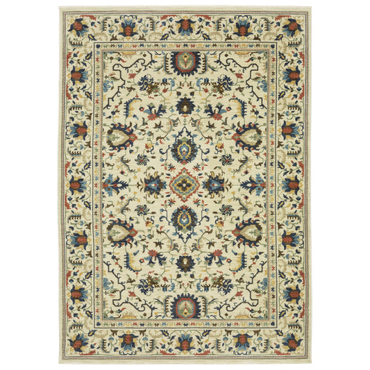 Francesca Ivory Multi-colored Traditional Oriental Indoor Rug