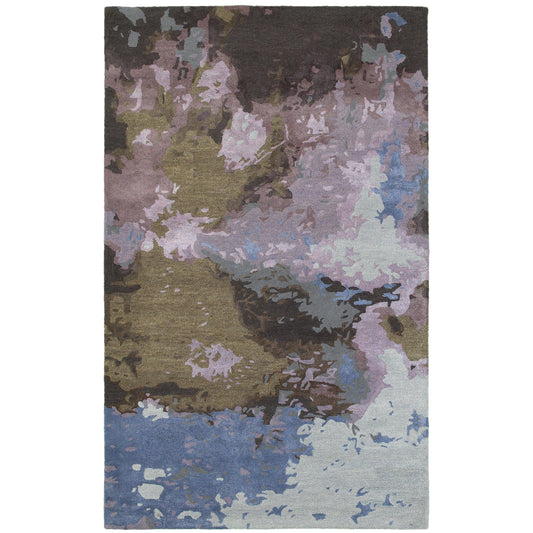 Galaxy Blue Purple Industrial Abstract Indoor Rug