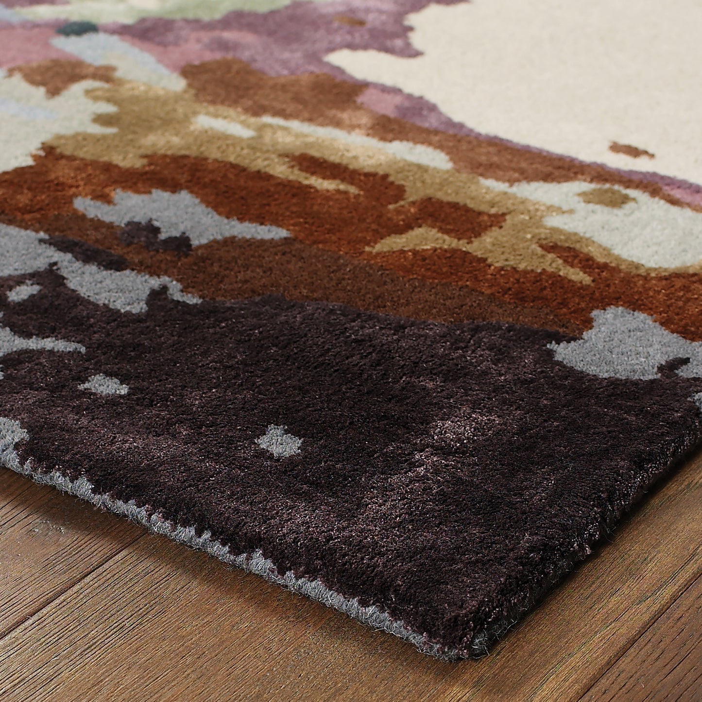 Galaxy Blue Brown Industrial Abstract Indoor Rug