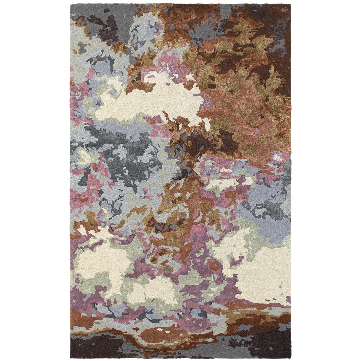 Galaxy Blue Brown Industrial Abstract Indoor Rug