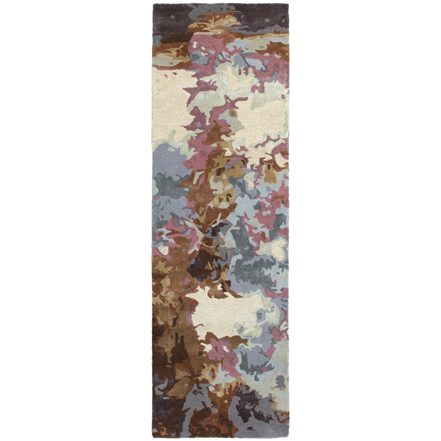 Galaxy Blue Brown Industrial Abstract Indoor Rug