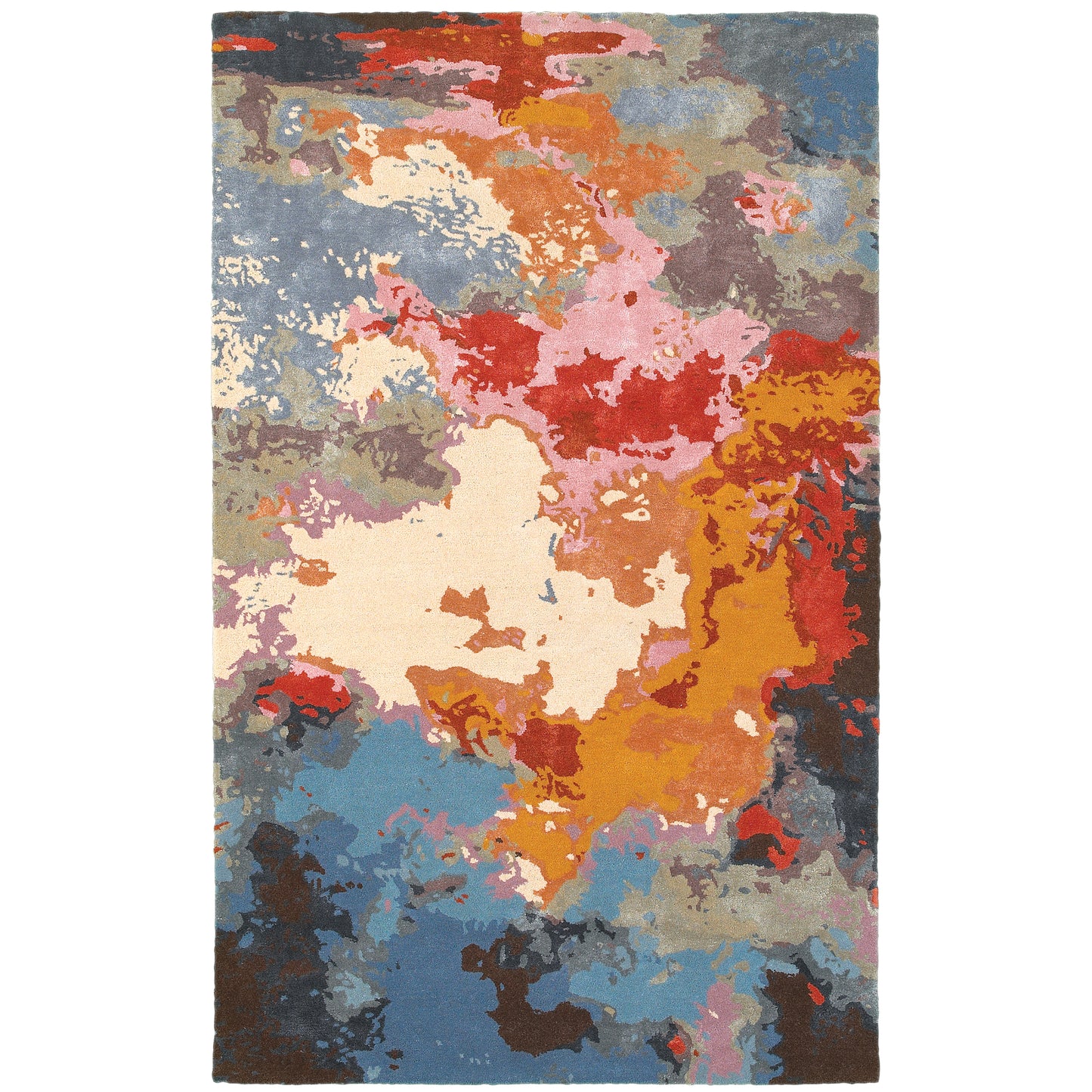 Galaxy Multi Pink Industrial Abstract Indoor Rug