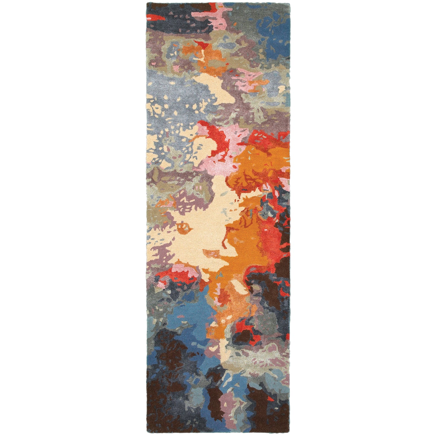 Galaxy Multi Pink Industrial Abstract Indoor Rug