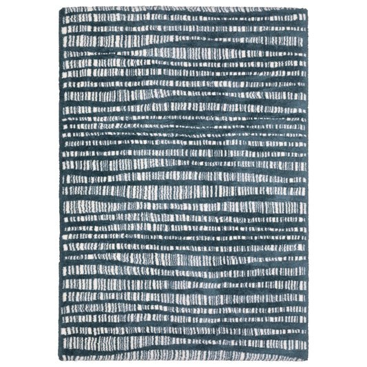 Galileo Blue Ivory Industrial Stripe Indoor Rug