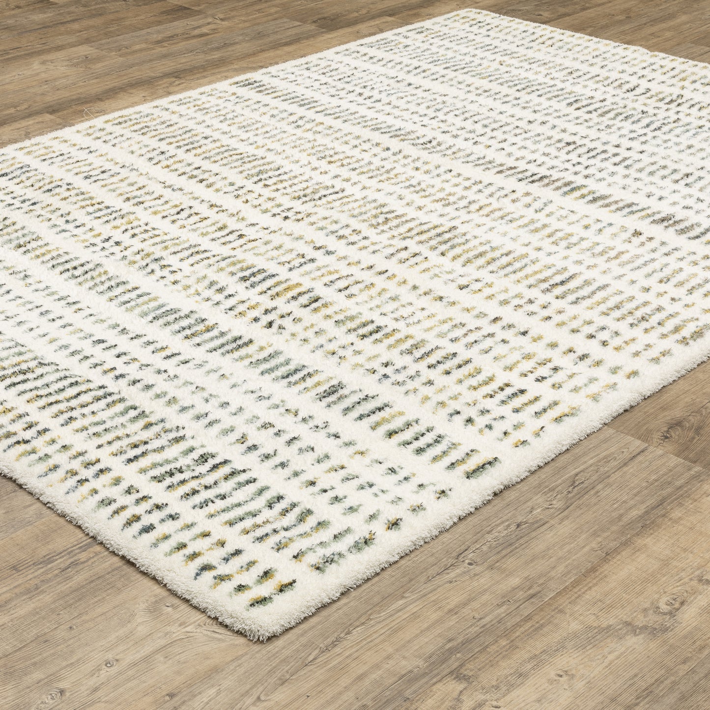 Galileo Ivory Multi Industrial Stripe Indoor Rug