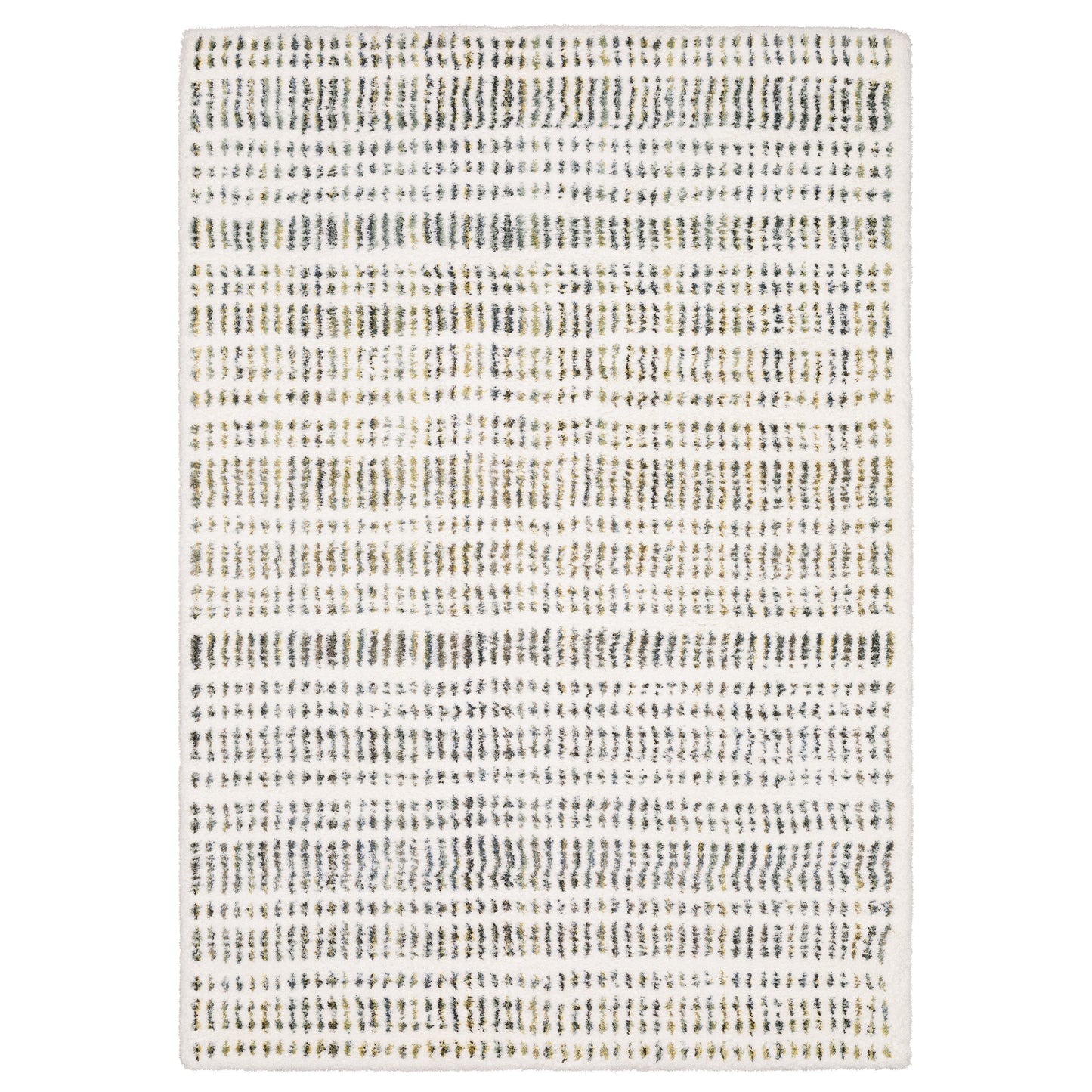 Galileo Ivory Multi Industrial Stripe Indoor Rug