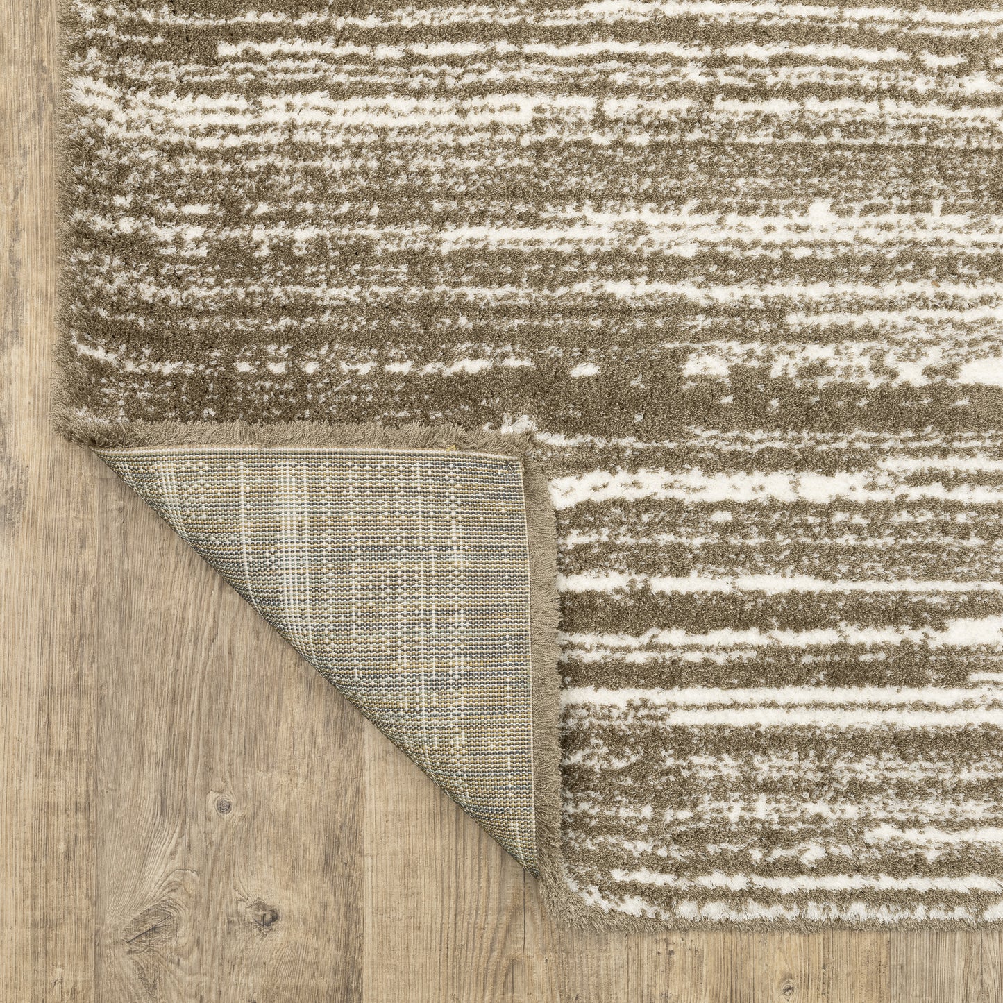 Galileo Brown Ivory Industrial Stripes Indoor Rug