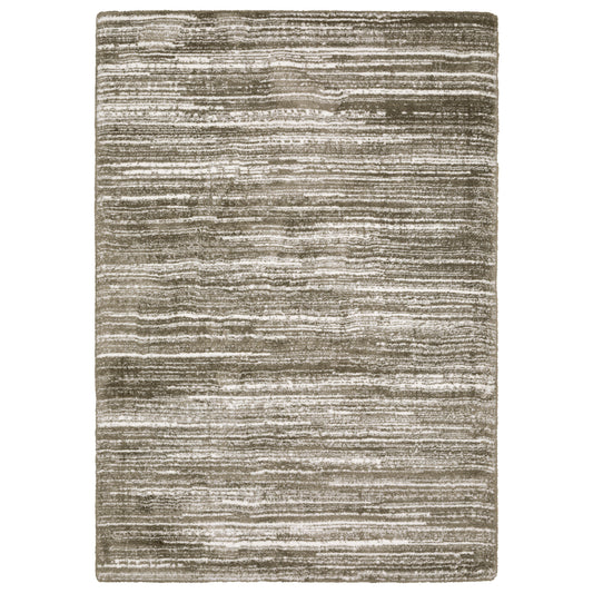 Galileo Brown Ivory Industrial Stripes Indoor Rug