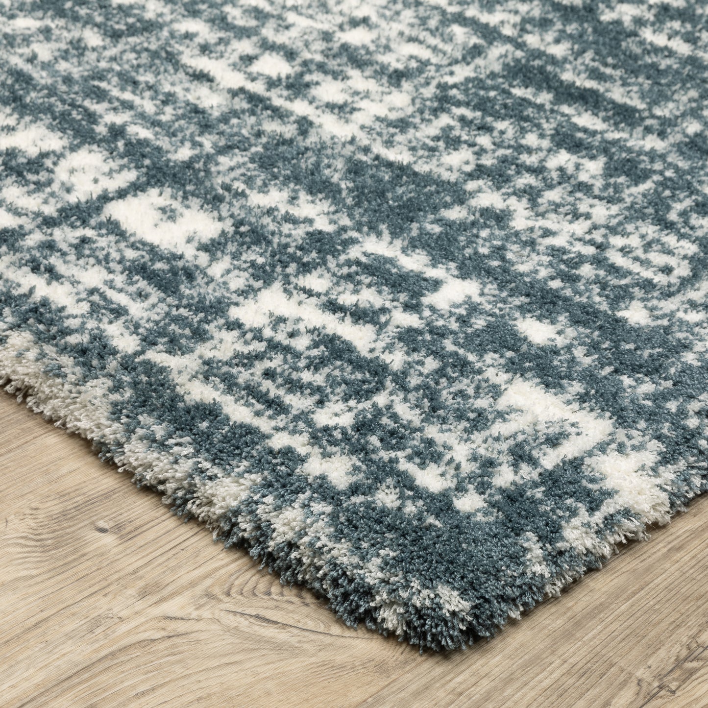 Galileo Blue Ivory Industrial Gridwork Indoor Rug