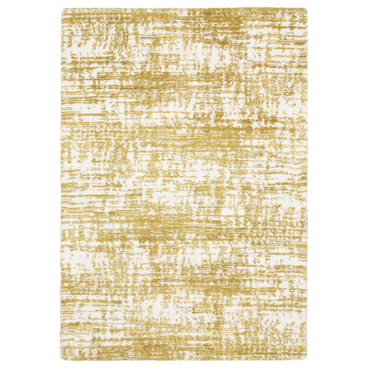 Galileo Gold Ivory Industrial Abstract Indoor Rug