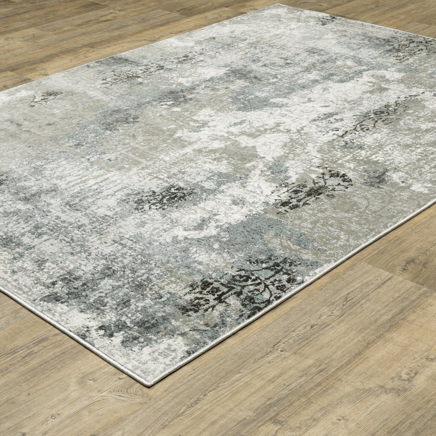 Gemini Beige Blue Modern & Contemporary Abstract Indoor Rug