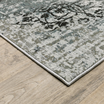 Gemini Beige Blue Modern & Contemporary Abstract Indoor Rug