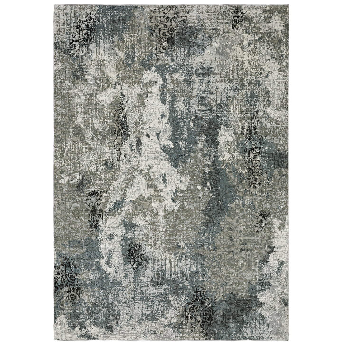 Gemini Beige Blue Modern & Contemporary Abstract Indoor Rug