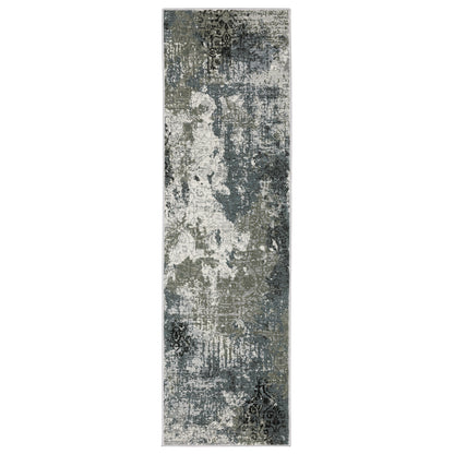 Gemini Beige Blue Modern & Contemporary Abstract Indoor Rug