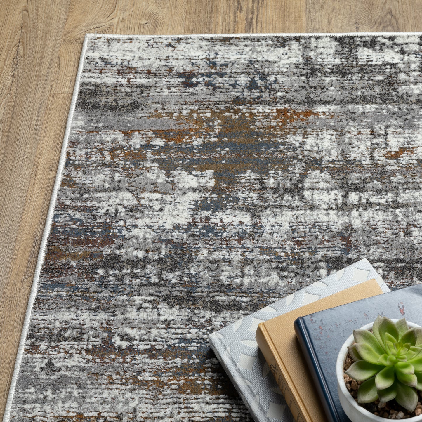 Gemini Charcoal Grey Modern & Contemporary Abstract Indoor Rug