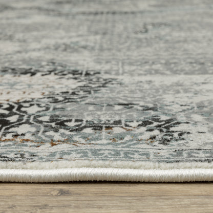 Gemini Grey Multi Modern & Contemporary Oriental Indoor Rug