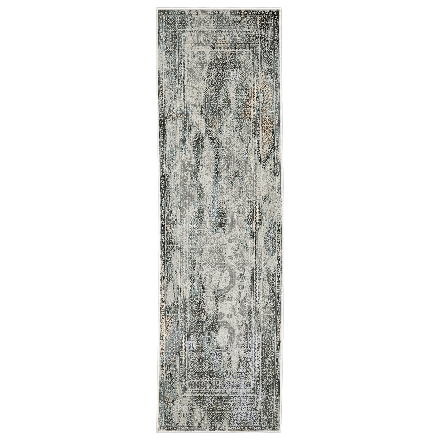 Gemini Grey Multi Modern & Contemporary Oriental Indoor Rug