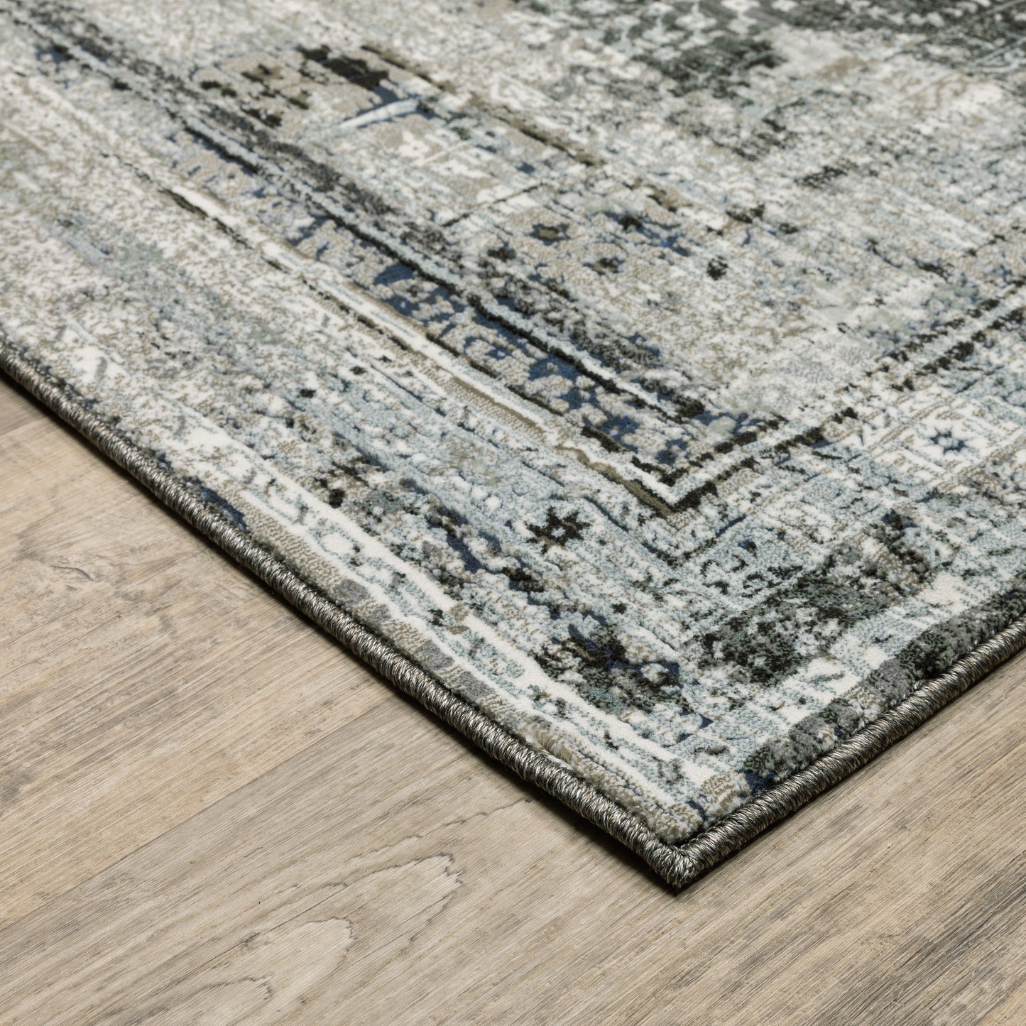 Gemini Charcoal Grey Modern & Contemporary Oriental Indoor Rug