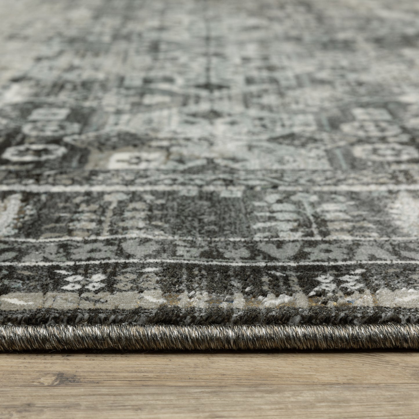 Gemini Charcoal Grey Modern & Contemporary Oriental Indoor Rug