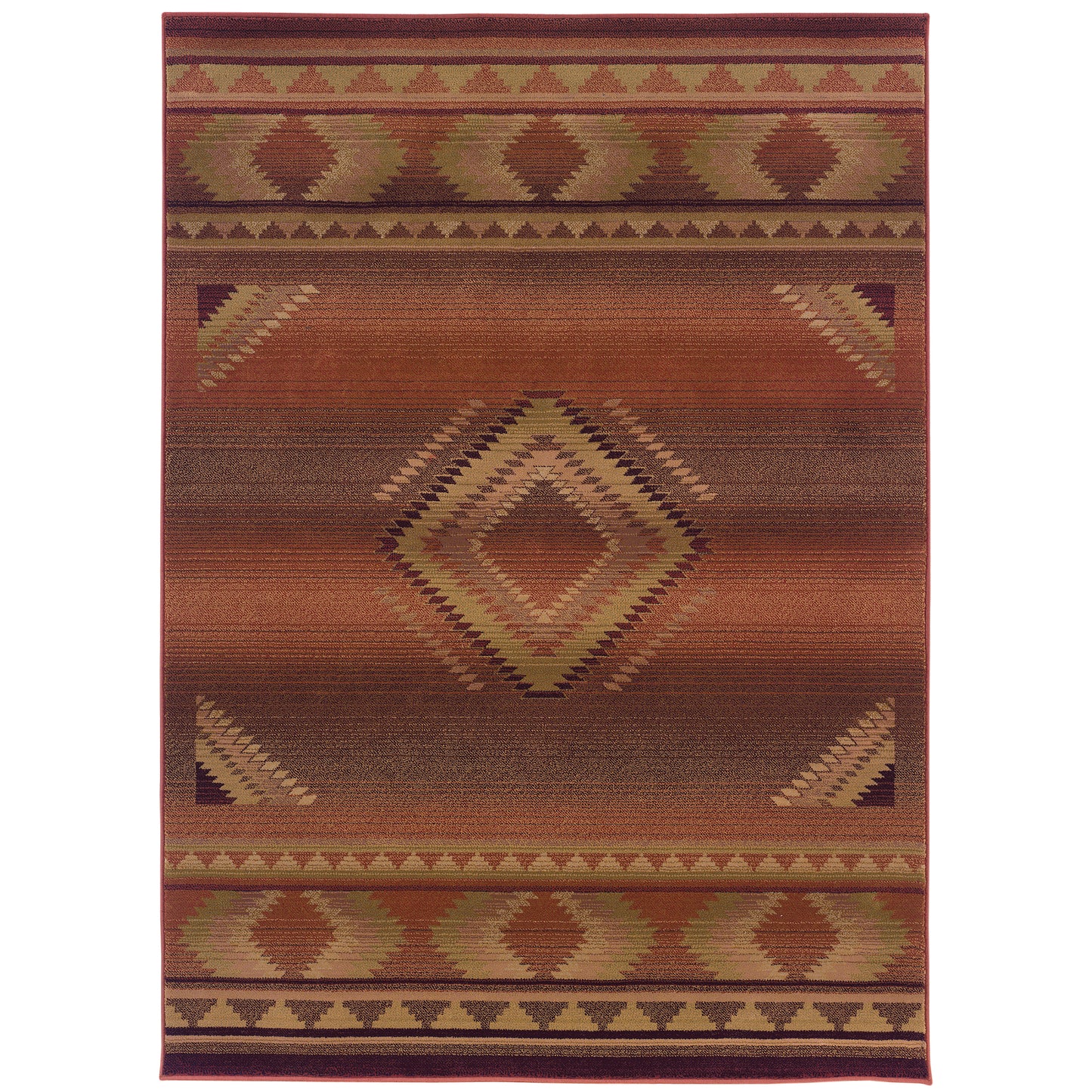 Generations Red Beige Modern & Contemporary Southwest/Lodge Indoor Rug