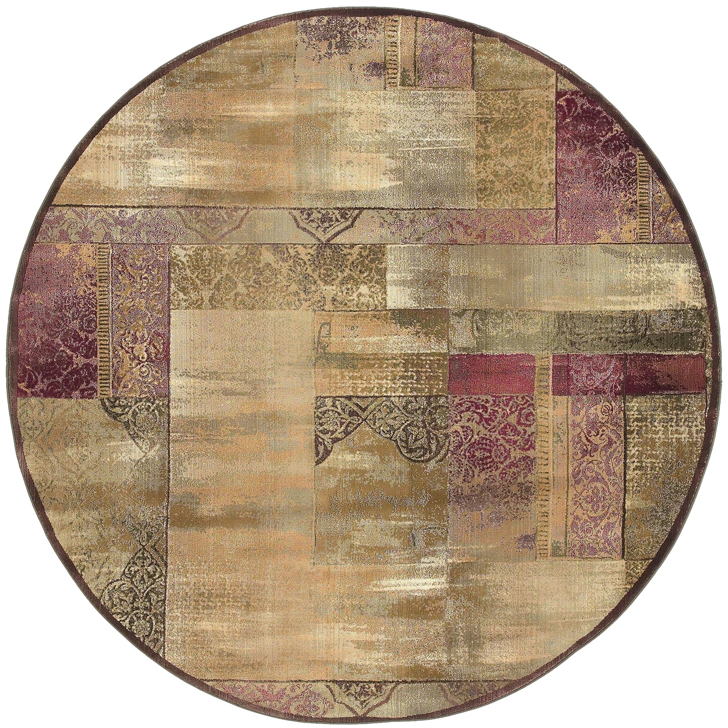 Generations Green Beige Modern & Contemporary Geometric Indoor Rug