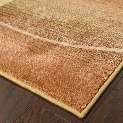 Generations Beige Rust Modern & Contemporary Geometric Indoor Rug