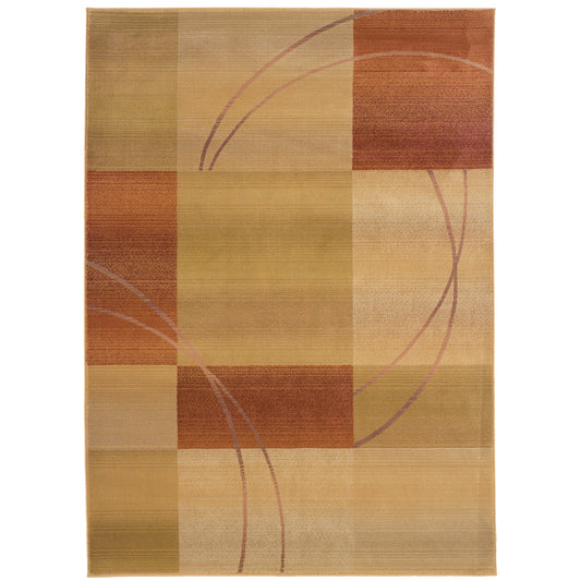 Generations Beige Rust Modern & Contemporary Geometric Indoor Rug