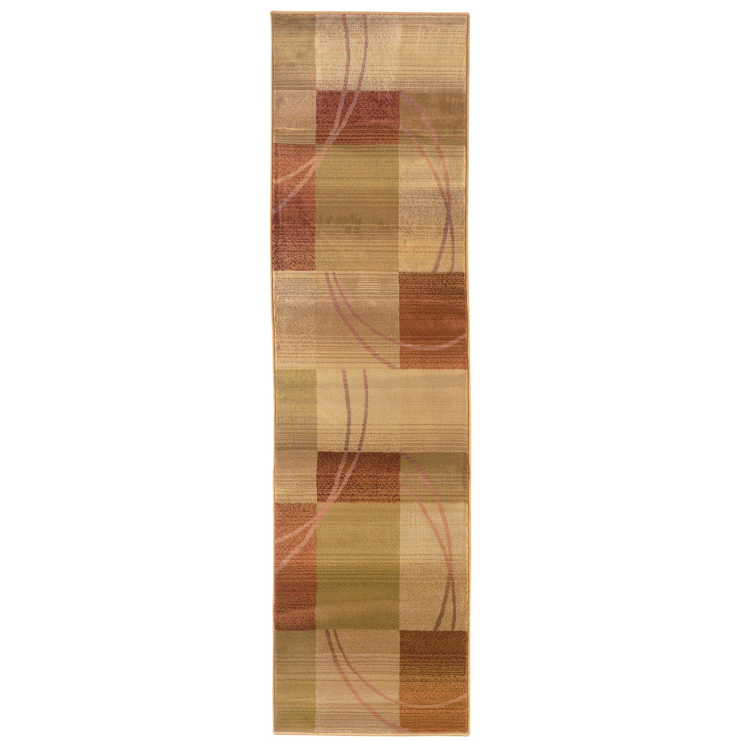 Generations Beige Rust Modern & Contemporary Geometric Indoor Rug