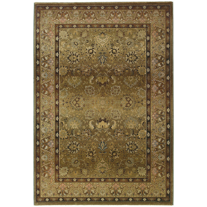 Generations Beige Green Traditional Oriental Indoor Rug