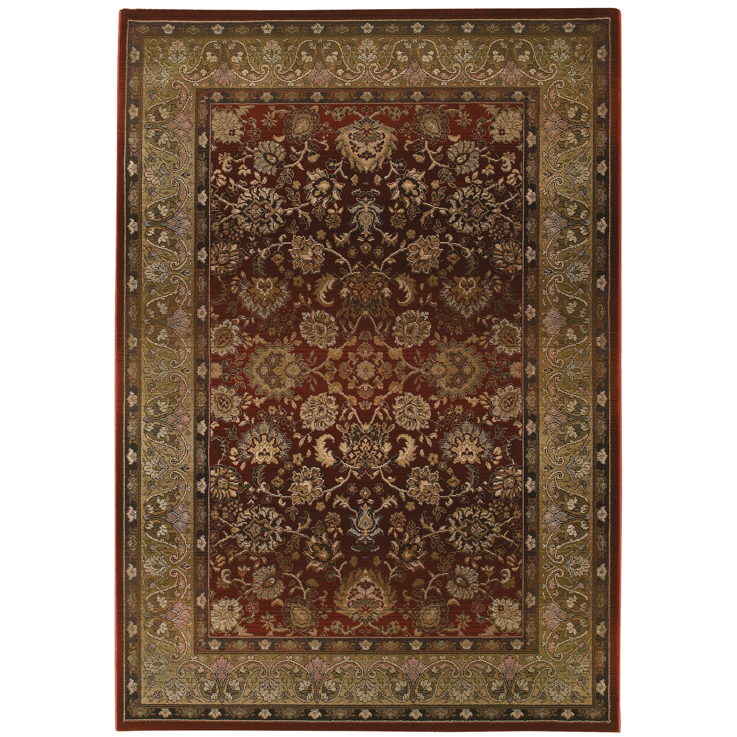 Generations Red Beige Traditional Oriental Indoor Rug