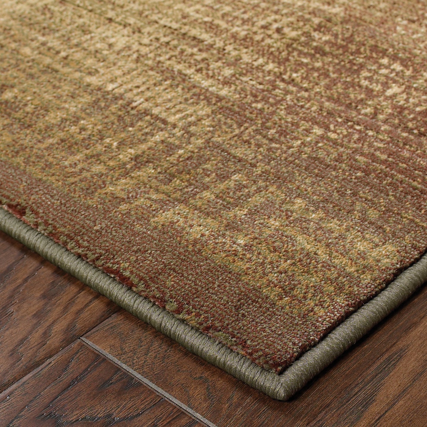 Generations Green Beige Modern & Contemporary Border Indoor Rug