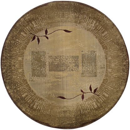 Generations Green Beige Modern & Contemporary Border Indoor Rug