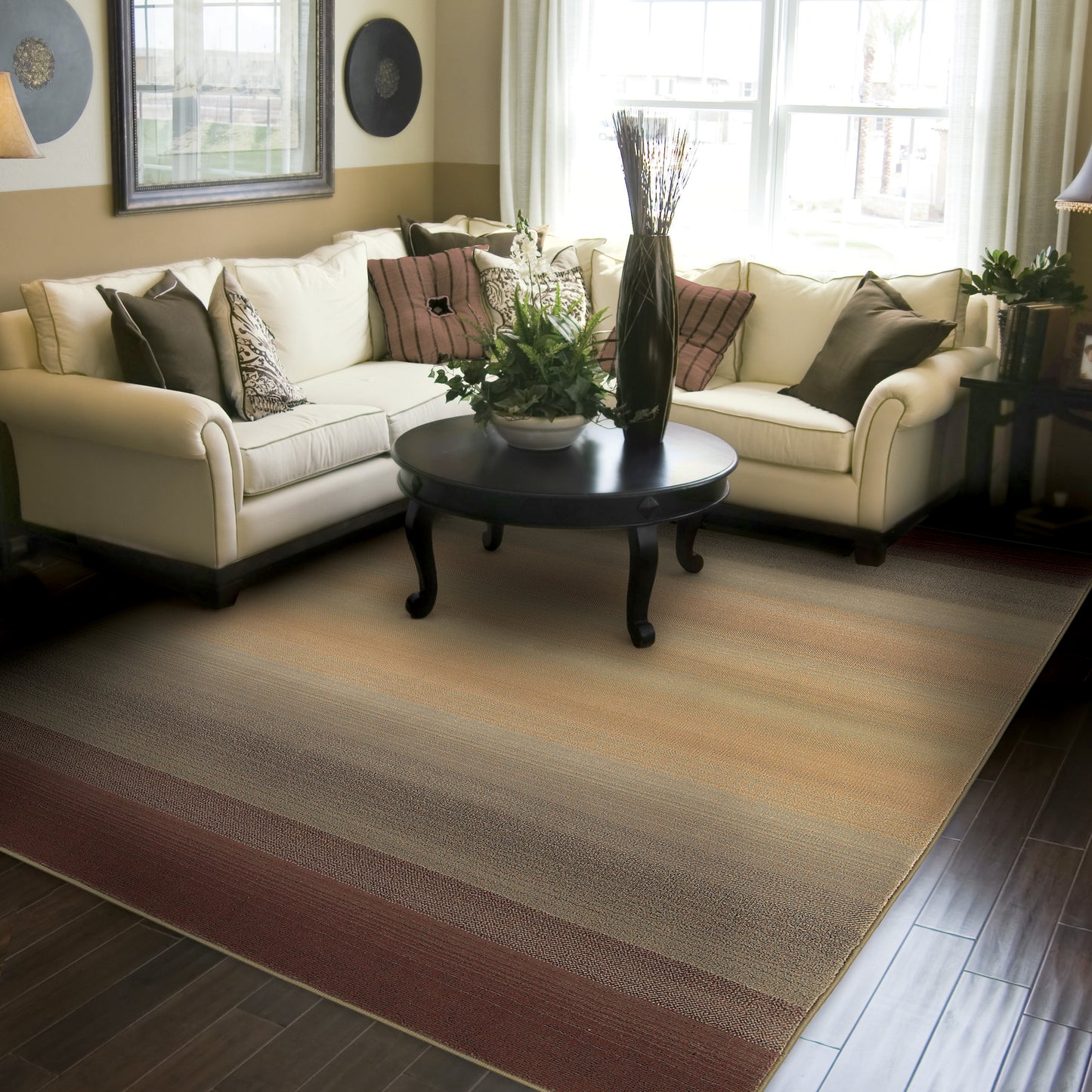 Generations Brown Beige Modern & Contemporary Abstract Indoor Rug