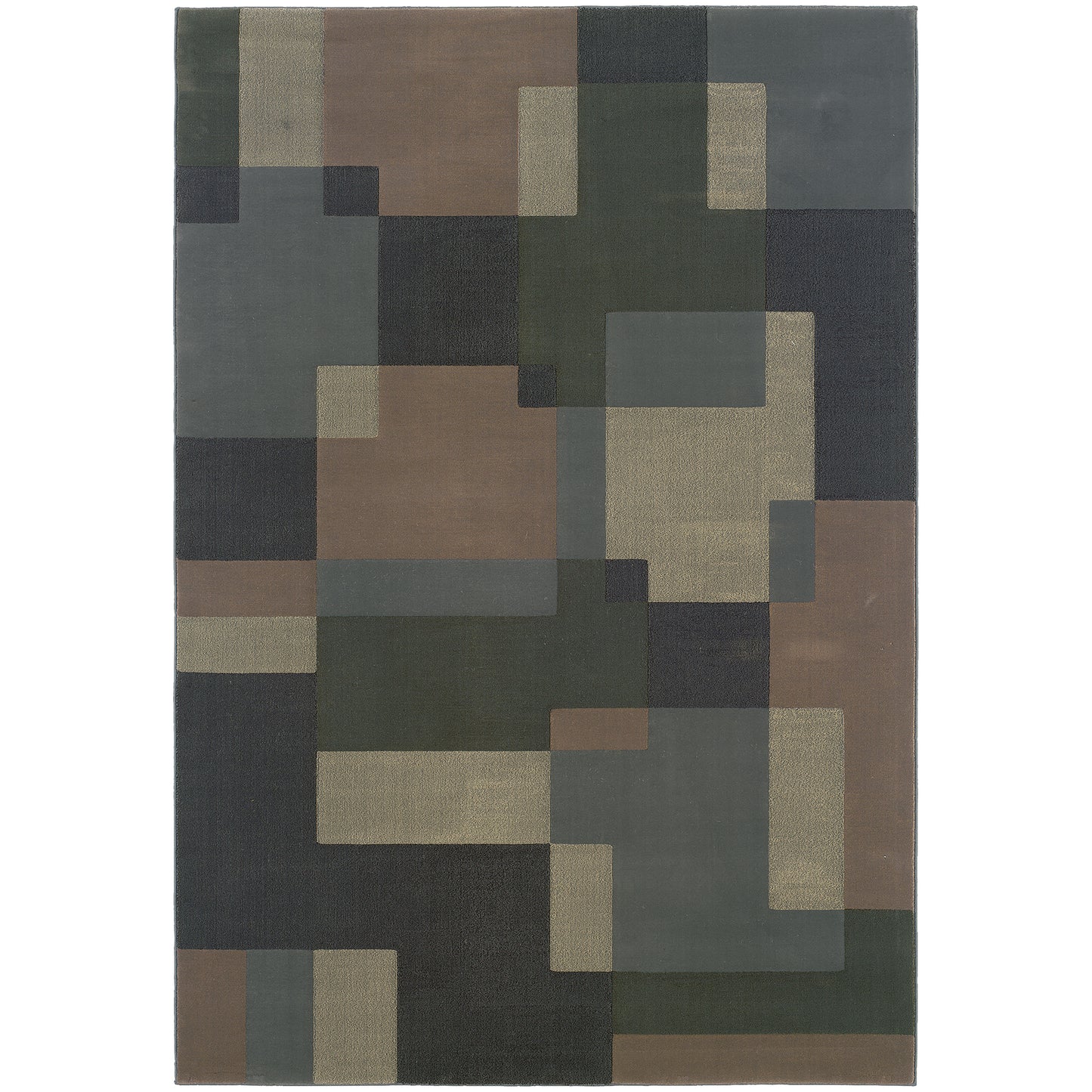 Genre Blue Green Modern & Contemporary Geometric Indoor Rug