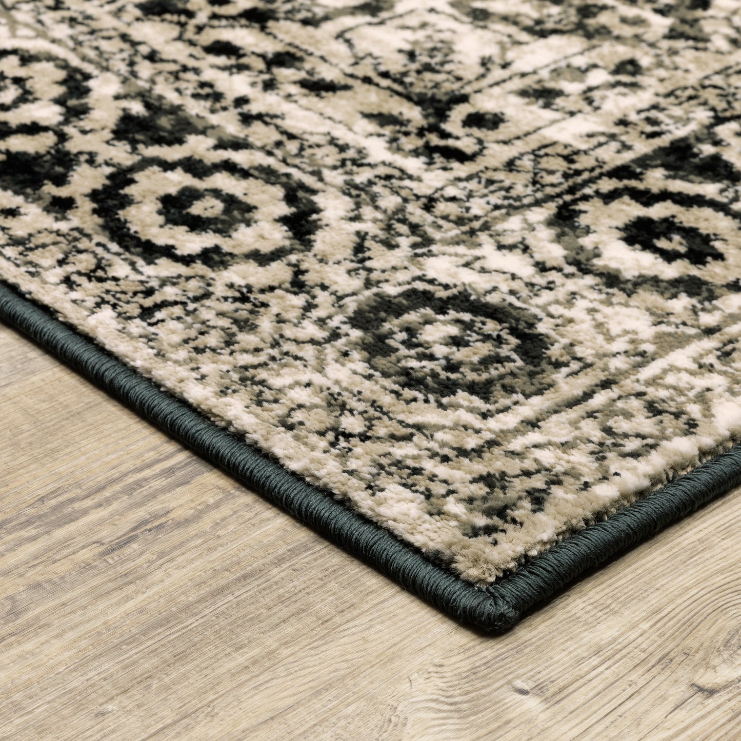 Georgia Grey Black Vintage Oriental Indoor Rug